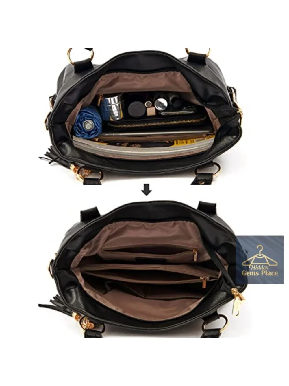 Slouchy Hobo Handbag Set 3pcs Crossbody/Shoulder Bag Vegan Leather